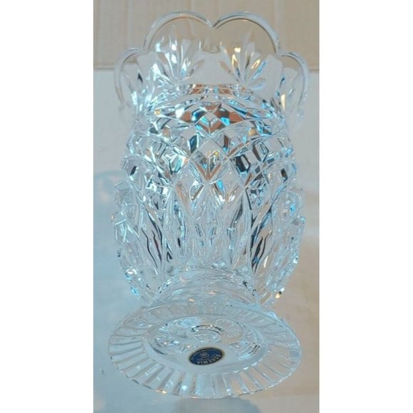Bohemia Czech Republic Cut 24% Lead Crystal Vase 8" Pineapple Shape - Picture 9 of 9